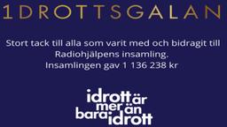 Mer än en miljon kr till insamlingen "Idrott är mer än bara Idrott"