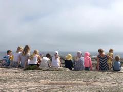 Barn på läger arrangerat av Borlänges lokala astma- och allergiförening. 
