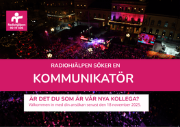 Radiohjälpen rekryterar ny medarbetare